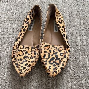 Steve Madden Leopard-Print Pointed Flats in Tan and Black